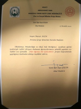 Akın Kardeşlere Teşekkür