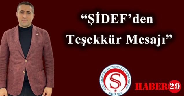 ŞİDEF’den 1000’lerce Kez Teşekkür