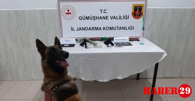 Gümüşhane il Jandarma Komutanlığı ekipleri tarafından narkotik operasyonu