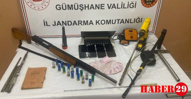 Şiran'da Kaçak Kazı Operasyonu