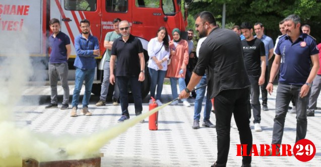 Gümüşhane Üniversitesi’nde Yangın Söndürme Tatbikatı Gerçekleştirildi
