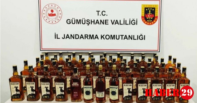 Gümüşhane'de Yapılan Operasyonda 58 Litre Kaçak Viski Ele Geçirildi