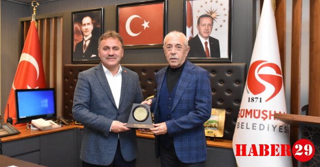 Gümüşhane Belediyesi'nin deprem sonrası Çelikhan'a desteği için teşekkür ziyareti