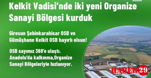 Beklenen imza atıldı, Kelkit OSB hayırlı olsun