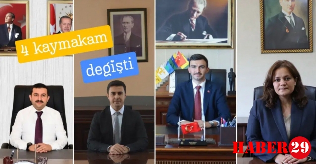 Gümüşhane’de 4 ilçenin Kaymakamı değişti