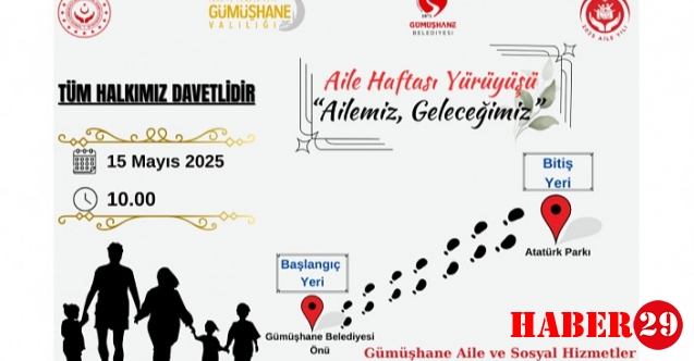 Gümüşhane’de aile yürüyüşü yapılacak