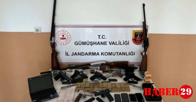 Şiran’da cephanelik gibi eve Jandarma operasyon yaptı