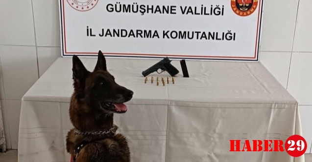 Torul’da yol kontrolünde ruhsatsız tabanca yakalandı