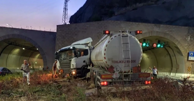 Mescitli tüneli girişinde trafik kazası: 1 yaralı