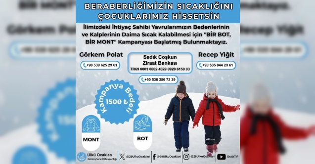 Gümüşhane Ülkü Ocakları’ndan Gönül Seferberliği: "Bir Bot Bir Mont"