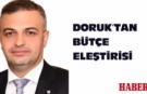 Doruk’tan 2026 Yatırım Bütçesi Çıkışı: Şehrimiz İhmal Ediliyor