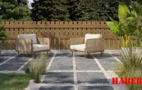 Bahçeler QUA Granite’in Vitoria Anthracite ürünü ile yenileniyor