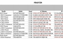 1918 Gümüşhane SK’nın Fikstürü Açıklandı