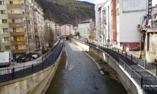 Harşit Çayı kış ayında son 15 yılın en yüksek seviyesine ulaştı