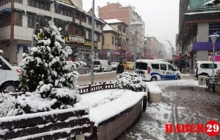 Gümüşhane’de Etkili Kar Yağışı