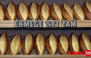 Gümüşhane’de Ekmek Zamlandı