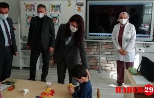 Kaymakam Dalmış Yüz Yüze Eğitime Başlayan Okulu Ziyaret Etti