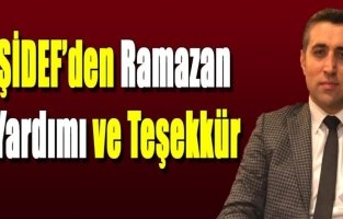 ŞİDEF Teşekkür Etti