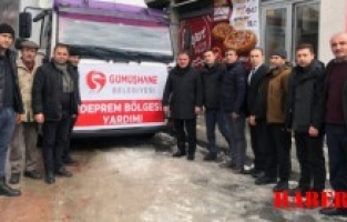 Gümüşhane Belediyesi 5 TIR yardım gönderdi
