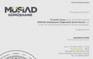 MÜSİAD Gümüşhane'de Değişim Zamanı!