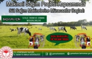 Gümüşhane'de büyükbaş hayvan yetiştiricilerine süt sağım makinesi desteği