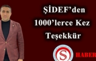 ŞİDEF’den hayırseverlere teşekkür