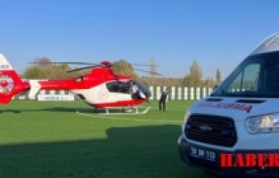Boğazına fındık kaçan çocuk ambulans helikopterle Trabzon'a sevk edildi