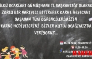 Ülkü Ocakları'ndan Öğrencilere Karne Hediyesi
