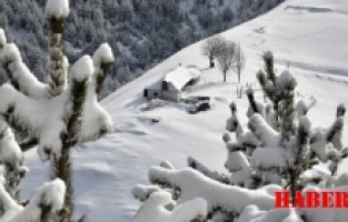 Zigana Dağında kar yağışı sonrası kartpostallık görüntüler
