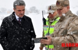 Vali Baruş, yol tedbirlerini yerinde inceledi