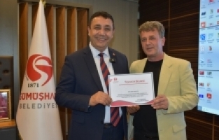 Karla mücadele ekibine teşekkür belgesi