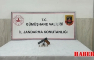 Kürtün’de ruhsatsız silah ele geçirildi
