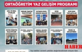 Kutadgu Bilig Ortaöğretim Yaz Gelişim Programı başlıyor