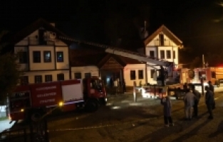 Gümüşhane’de otelde çıkan yangın paniğe neden oldu