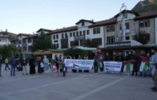 Gümüşhane’de Sumud Filosu’na destek basın açıklaması