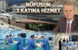 Gümüşhane Devlet Hastanesi toplam nüfusun 3 katına hizmet verdi