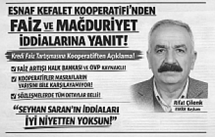 Gümüşhane ESKKK’dan "Faiz" Savunması: "Karar Verici Biz Değil, Banka!"