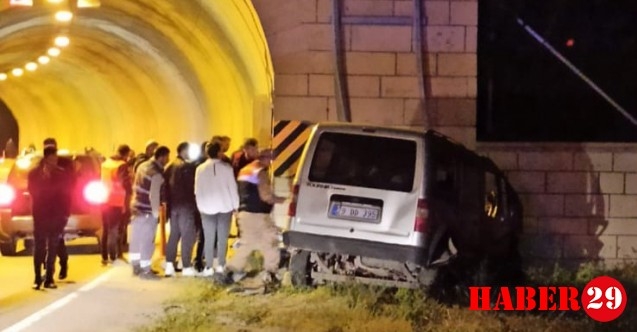 Torul'da yoldan çıkan araç tünel duvarına çarptı: 1 ölü