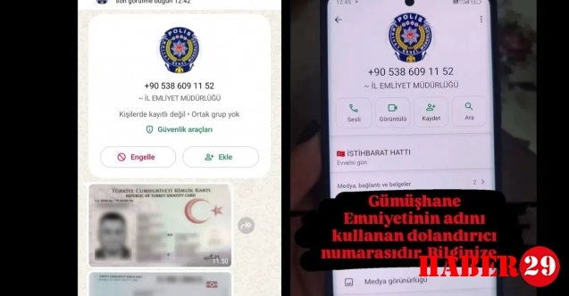 Gümüşhane’de telefonda kendini polis olarak tanıtan dolandırıcılar vatandaşları kandırmaya çalıştı