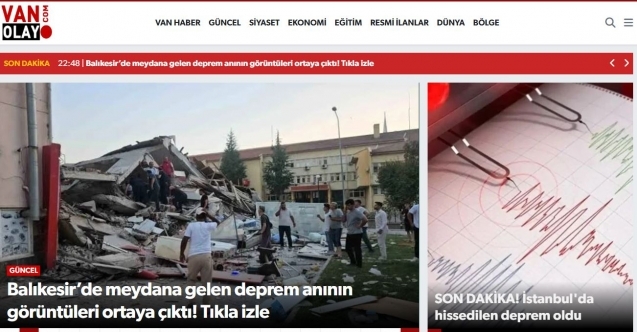 Van Haberleri İçin En Kaliteli Kaynak