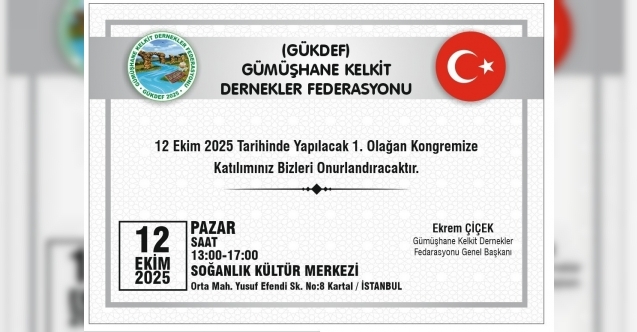 Kelkit Dernekler Federasyonu İlk Olağan Kongresini Yapıyor