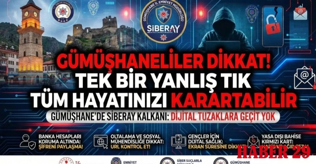 Gümüşhaneliler dikkat! Tek bir yanlış TIK tüm hayatınızı karartabilir!