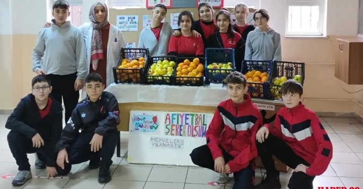 Gazipaşa Ortaokulu'nda 'Yerli ve Sağlıklı' Dönüşüm: Cips Yerine Elma, Çikolata Yerine Mandalina