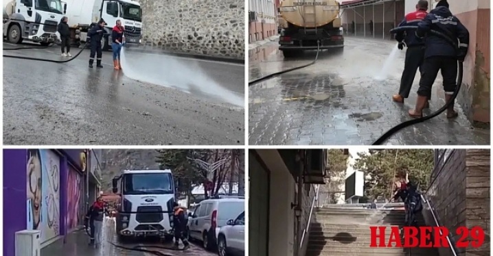 Gümüşhane’de Bahar Temizliği Operasyonu: Cadde ve Sokaklar Tazyikli Suyla Arınıyor